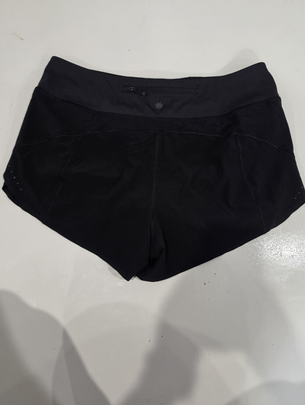 Athleta Run With Me Shorts With Built In Briefs Womans Size L Athletic